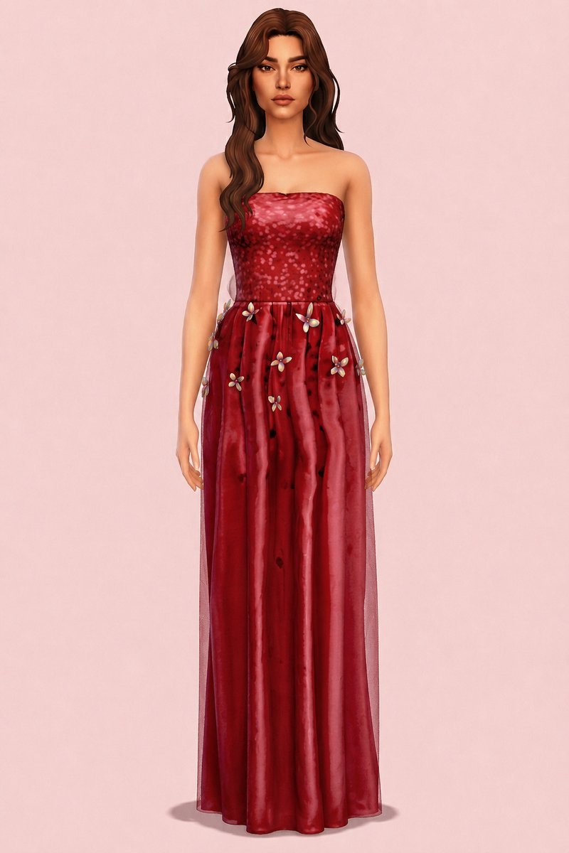 Babochka Dress custom content (CC) for Sims 4 by marsmerizingsims