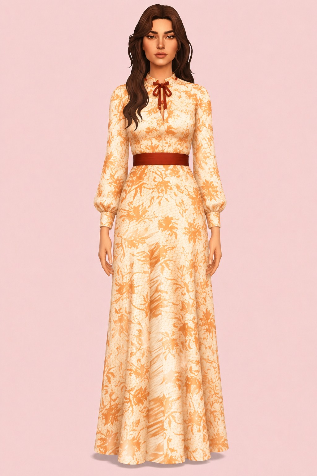 Flowy Dress custom content (CC) for Sims 4 by marsmerizingsims
