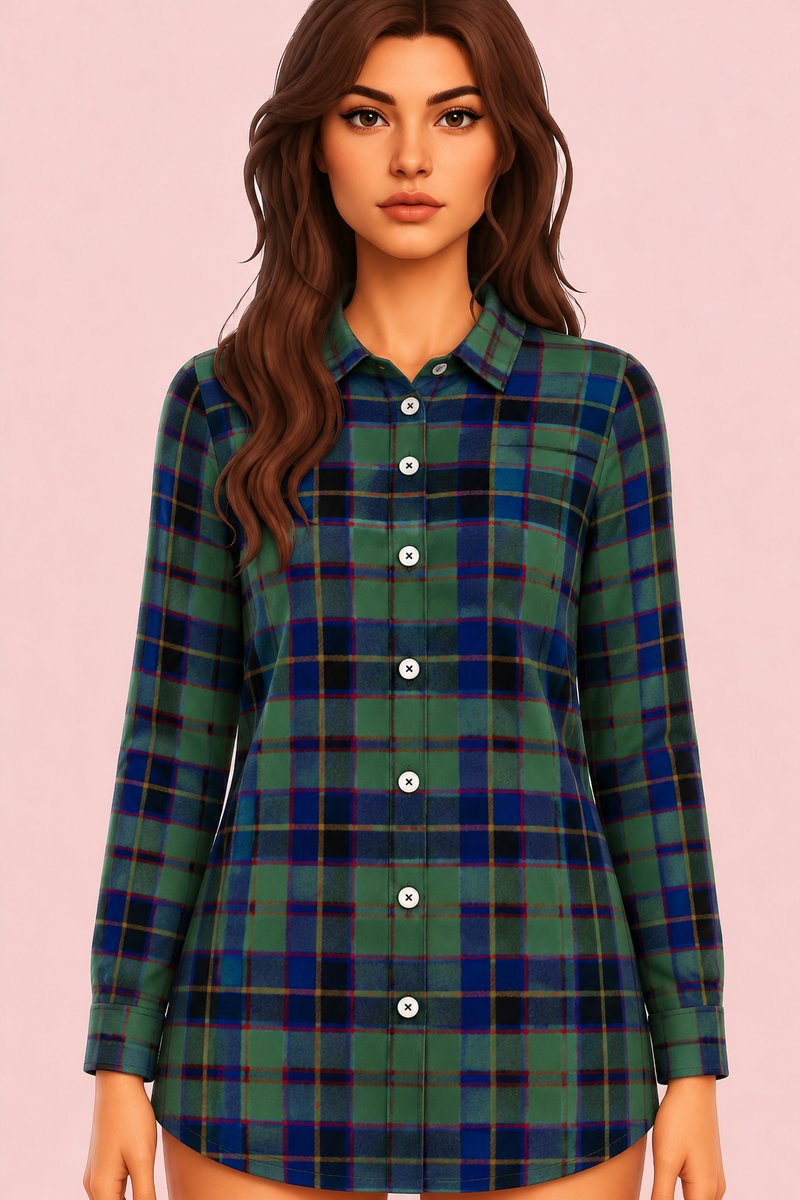 Plaid Tunic custom content (CC) for Sims 4 by marsmerizingsims