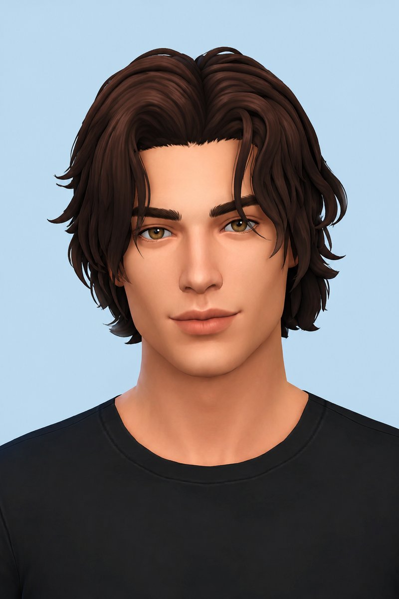Luis Serra Hair custom content (CC) for Sims 4 by johnnysims