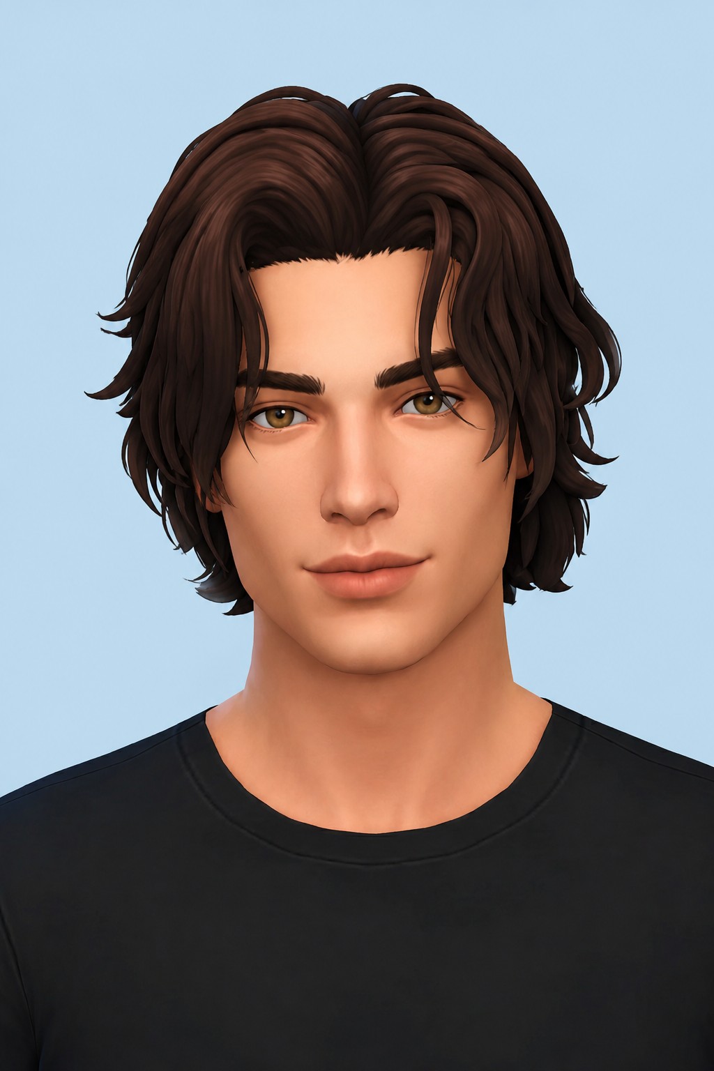 Luis Serra Hair custom content (CC) for Sims 4 by johnnysims