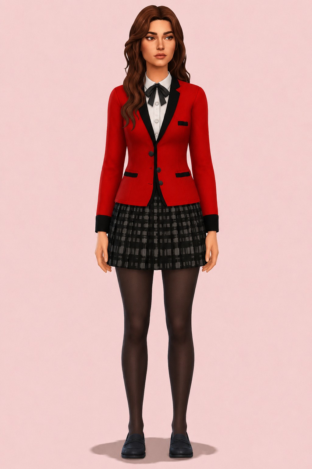 KAKEGURUI INSPIRED SCHOOL UNIFORM custom content (CC) for Sims 4 by marsmerizingsims