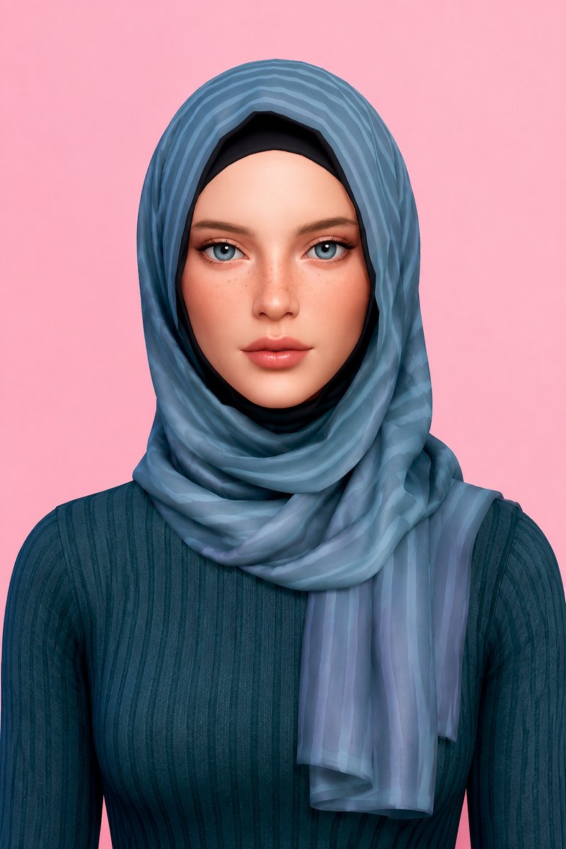 Amalia Hijab 04 custom content (CC) for Sims 4 by marsmerizingsims