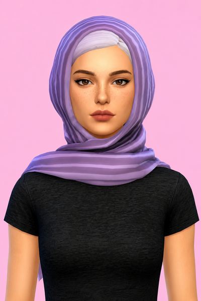 Gadis Hijab 04 (Hair) custom content (CC) for Sims 4 by marsmerizingsims