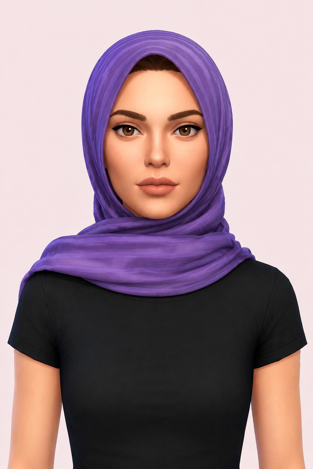 Gadis Hijab 04 (Hat) custom content (CC) for Sims 4 by marsmerizingsims