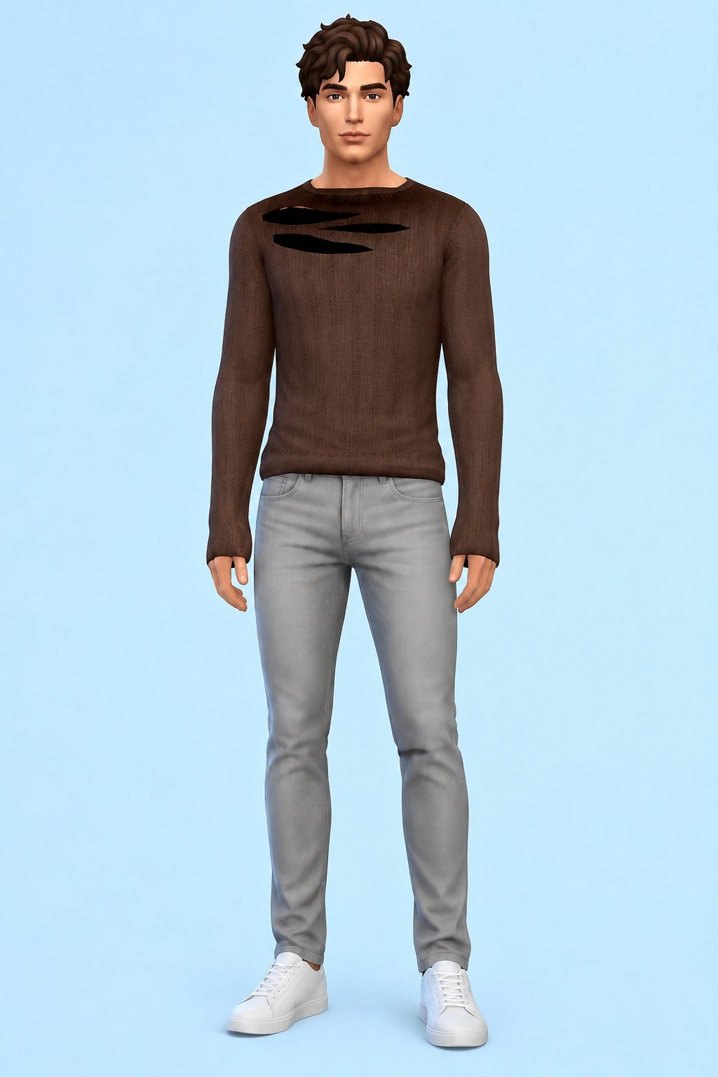 Torn Sweatshirt (PUBLIC DL) custom content (CC) for Sims 4 by marsmerizingsims