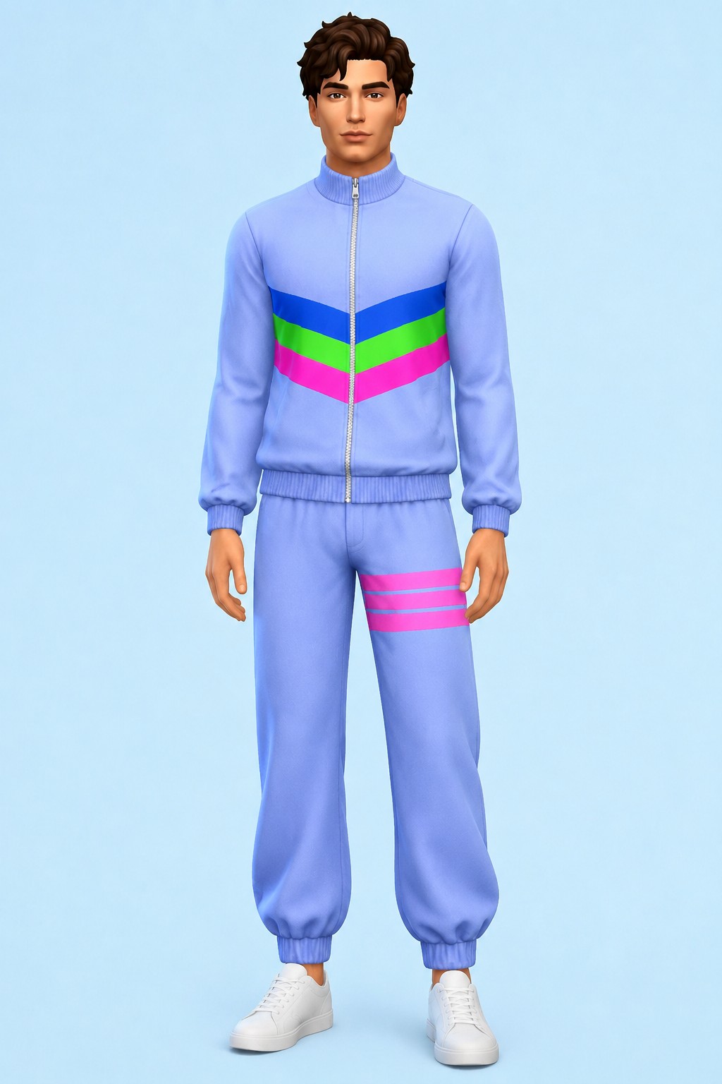 80s Tracksuit custom content (CC) for Sims 4 by marsmerizingsims