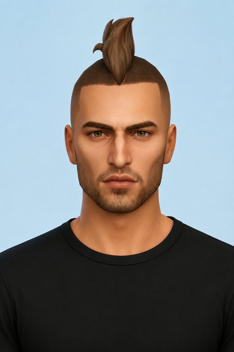 noblesse hair custom content (CC) for Sims 4 by dogsill