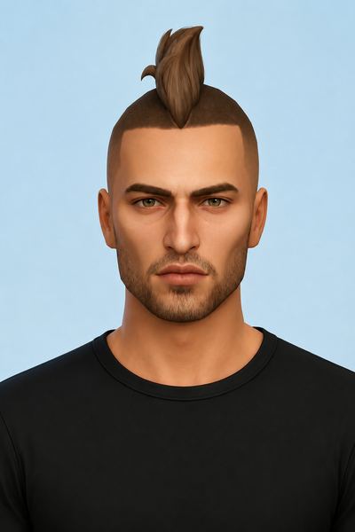 noblesse hair custom content (CC) for Sims 4 by dogsill