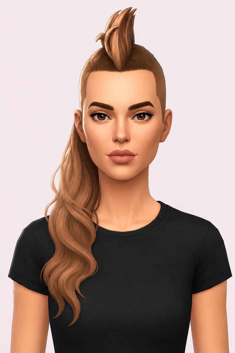 manon hair recolor custom content (CC) for Sims 4 by dogsill