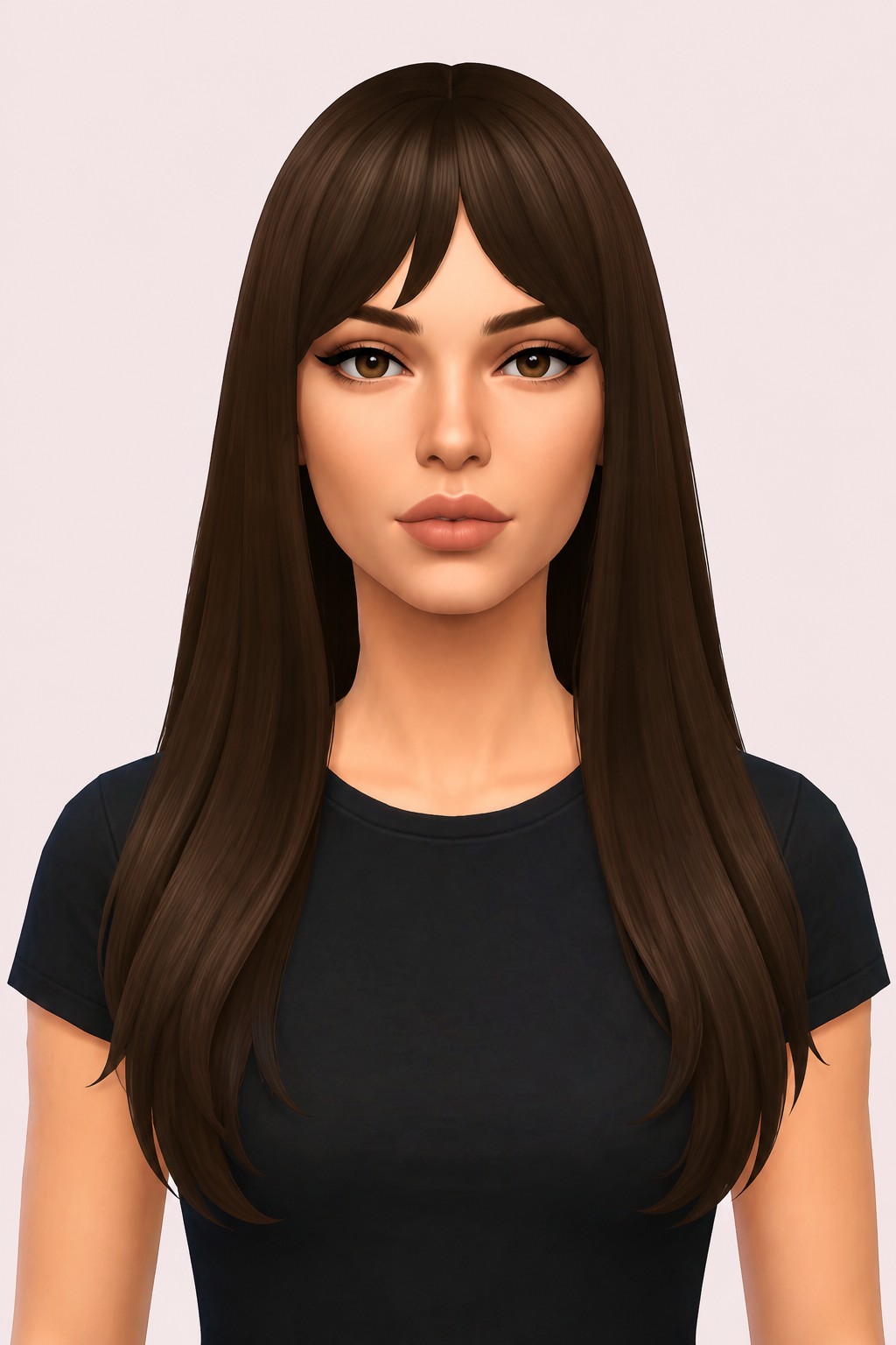 ainsley hair custom content (CC) for Sims 4 by dogsill