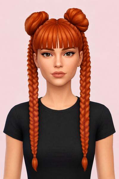 lottie braids custom content (CC) for Sims 4 by dogsill