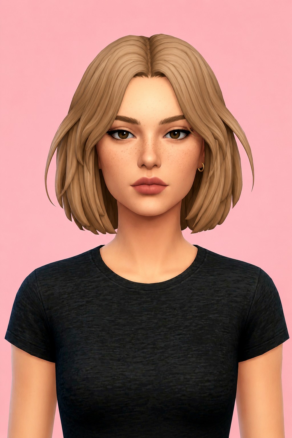 scarlet hair custom content (CC) for Sims 4 by dogsill