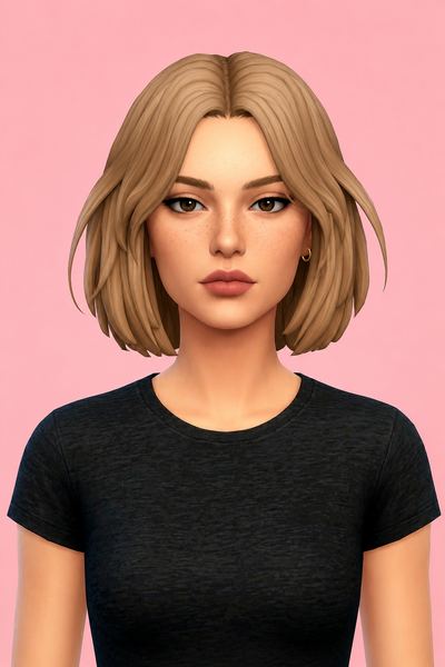 scarlet hair custom content (CC) for Sims 4 by dogsill