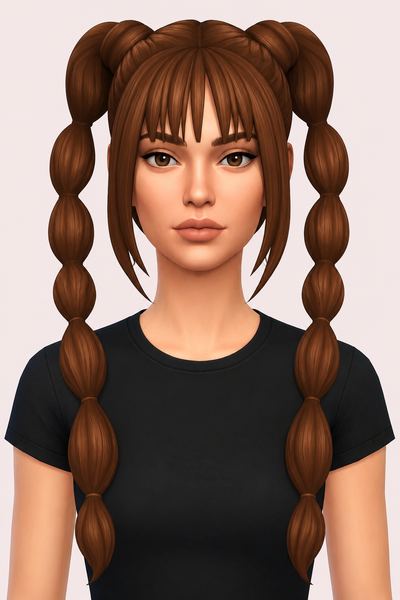 clara braids custom content (CC) for Sims 4 by dogsill