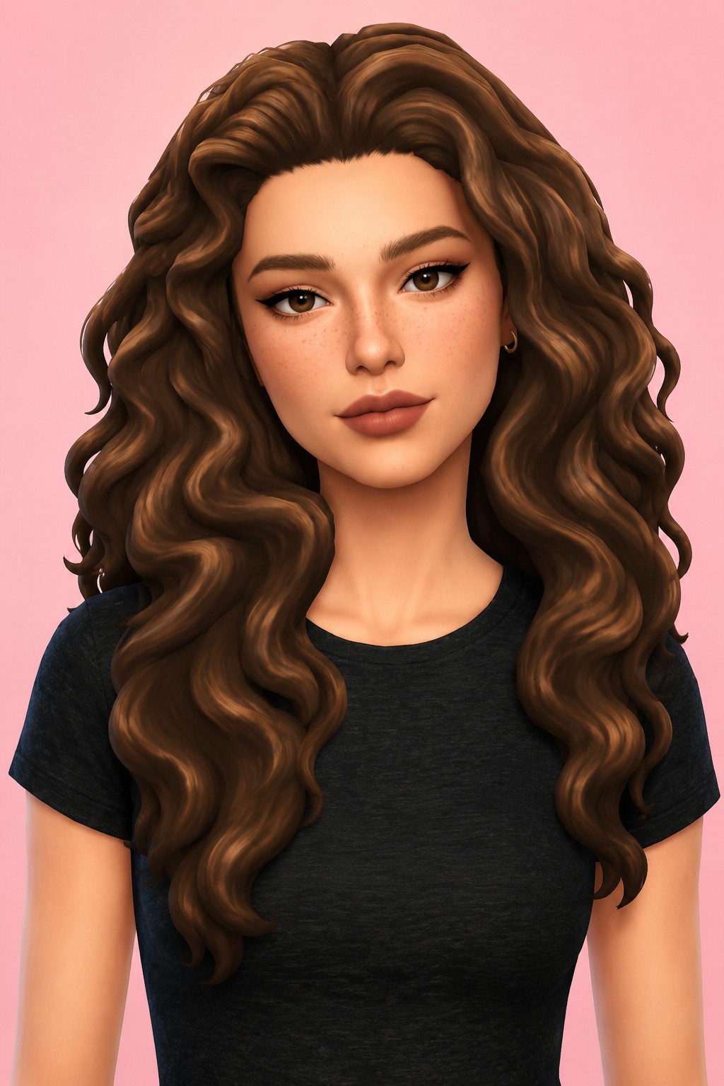 talya hair custom content (CC) for Sims 4 by dogsill