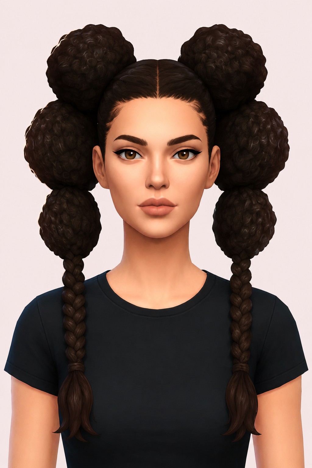 maude hair custom content (CC) for Sims 4 by dogsill