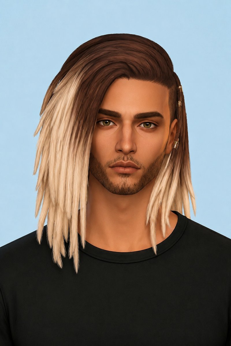 Malik Hair custom content (CC) for Sims 4 by johnnysims