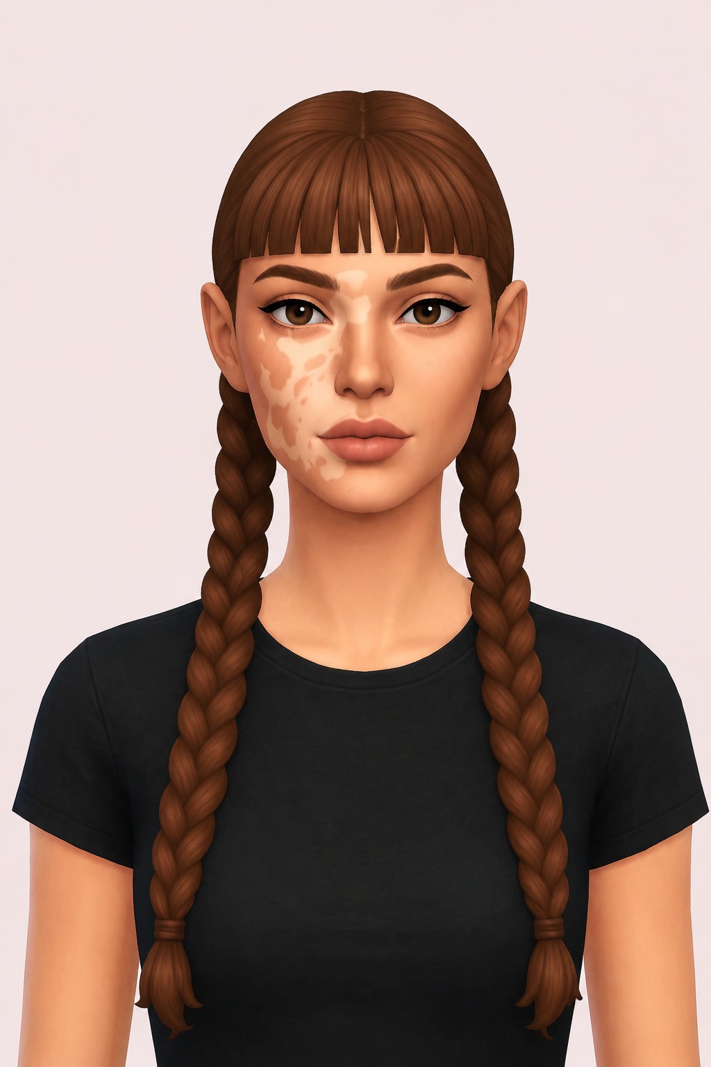tati braids custom content (CC) for Sims 4 by dogsill