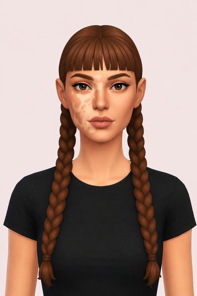 tati braids custom content (CC) for Sims 4 by dogsill