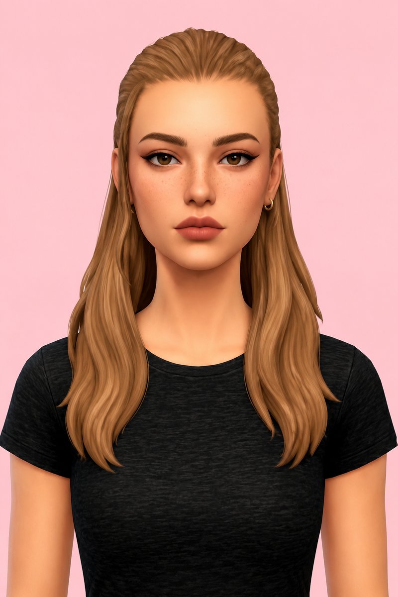 geraldine hair custom content (CC) for Sims 4 by dogsill