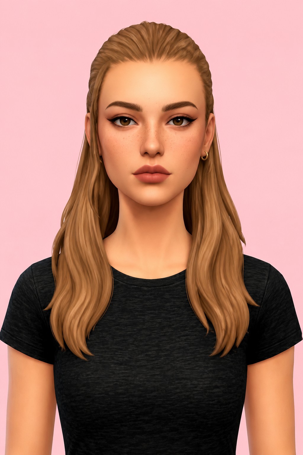 geraldine hair custom content (CC) for Sims 4 by dogsill