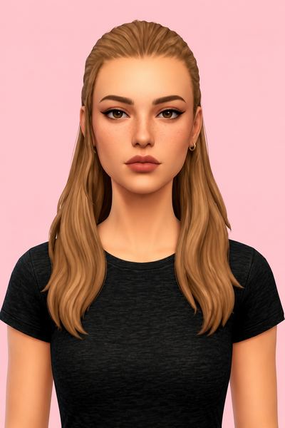 geraldine hair custom content (CC) for Sims 4 by dogsill