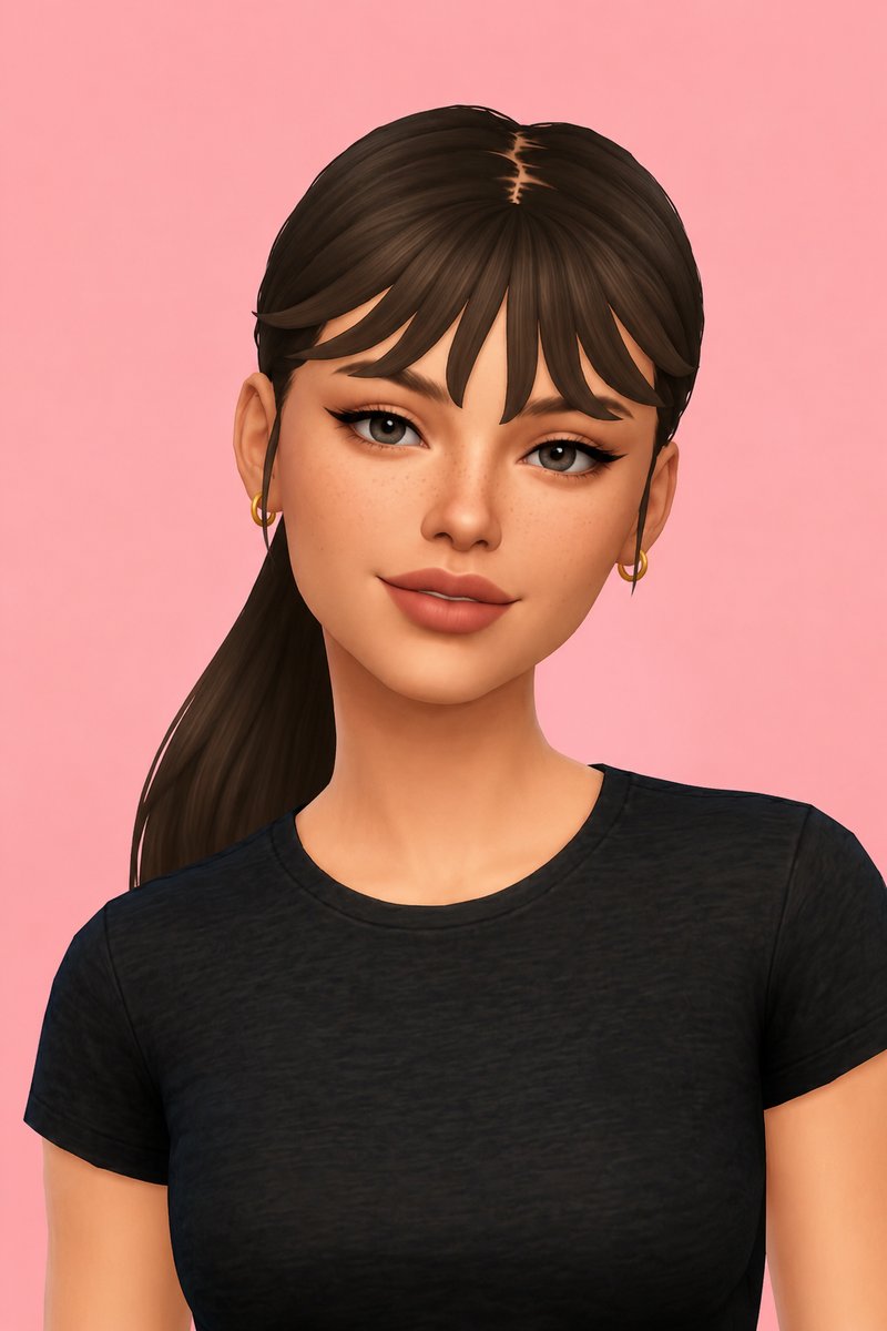 hailey hair custom content (CC) for Sims 4 by dogsill
