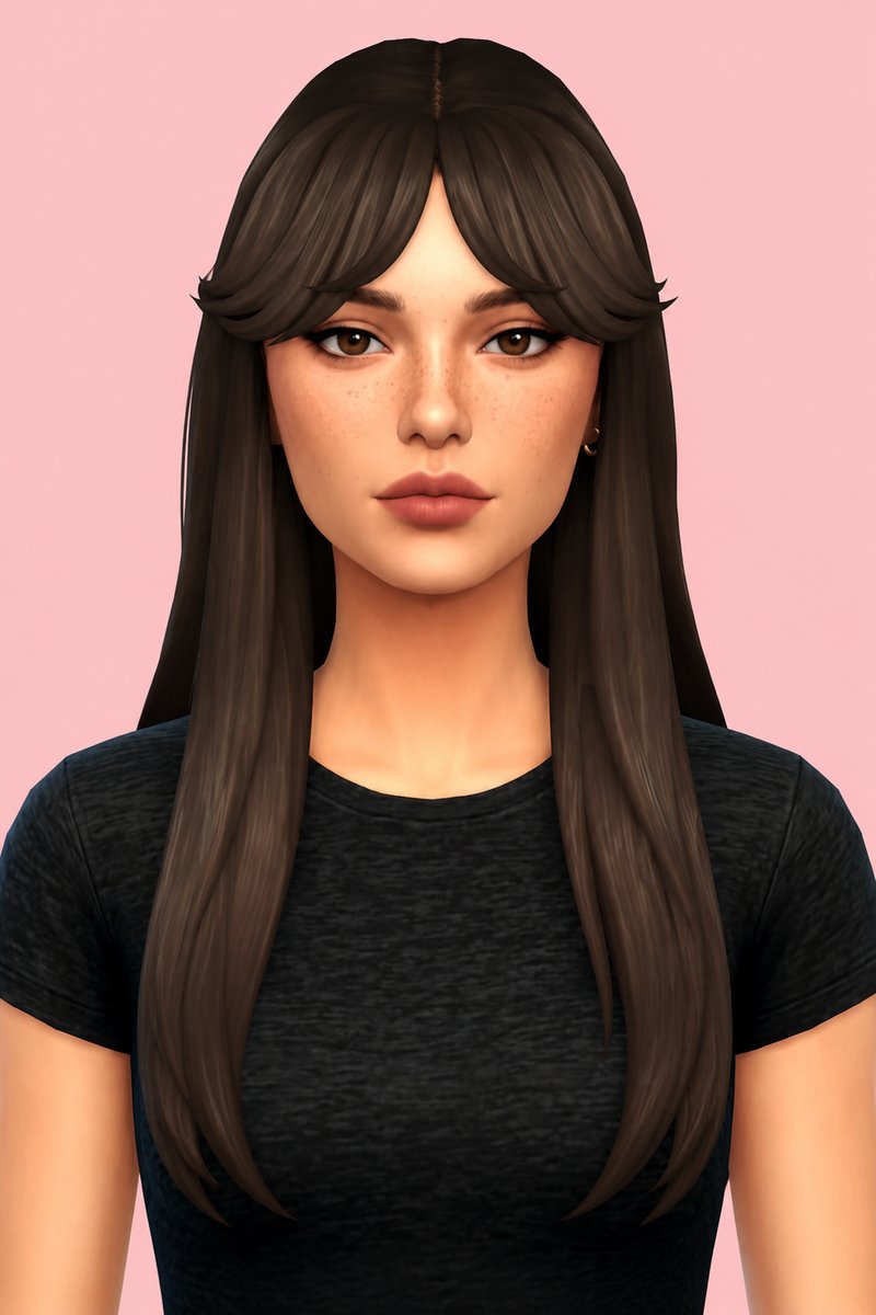 philomena hair custom content (CC) for Sims 4 by dogsill