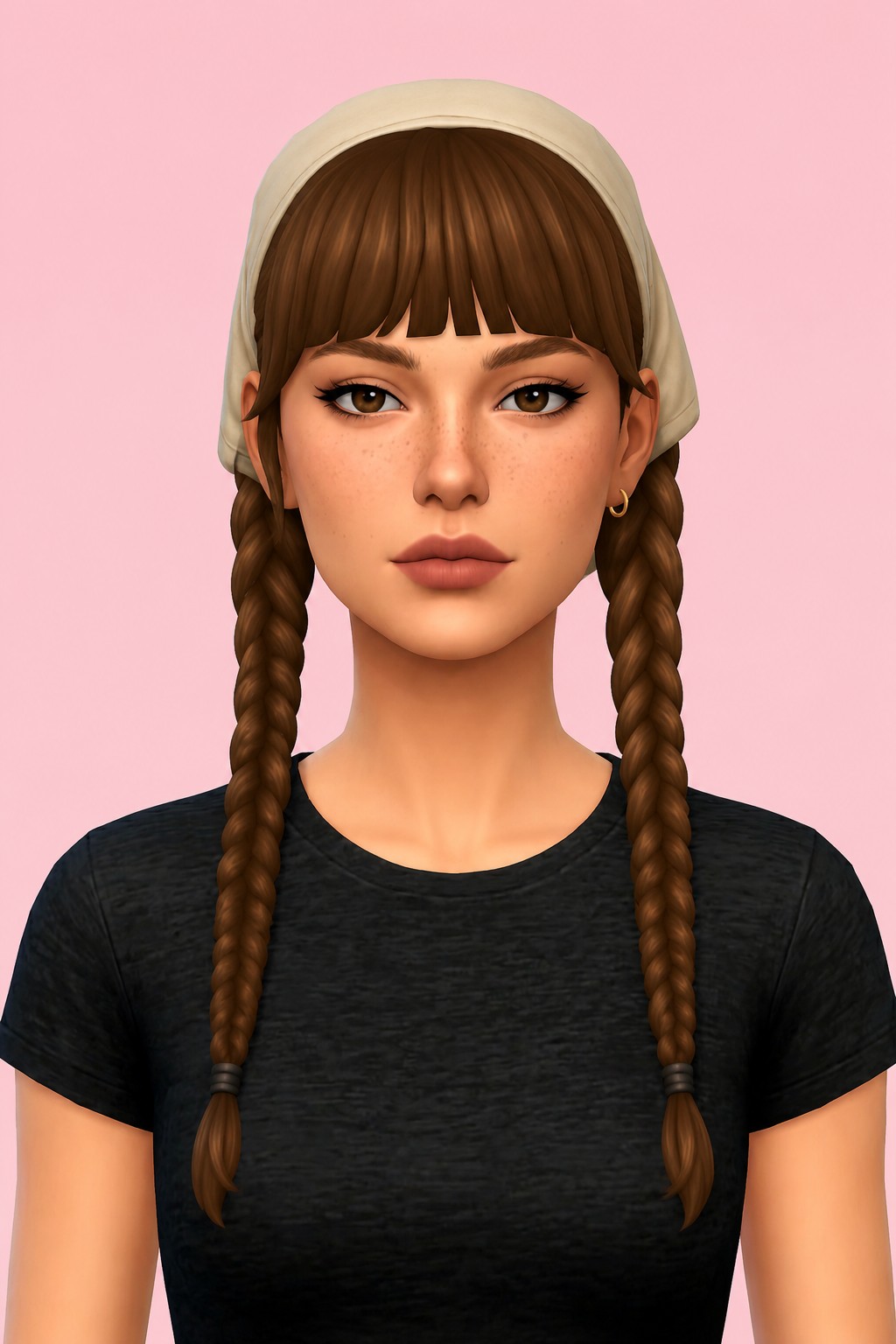 janie braids custom content (CC) for Sims 4 by dogsill