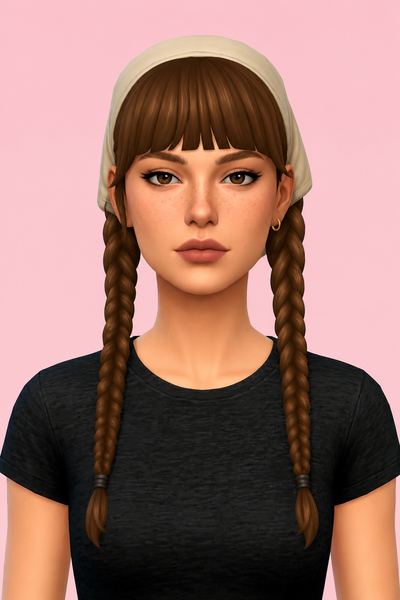 janie braids custom content (CC) for Sims 4 by dogsill