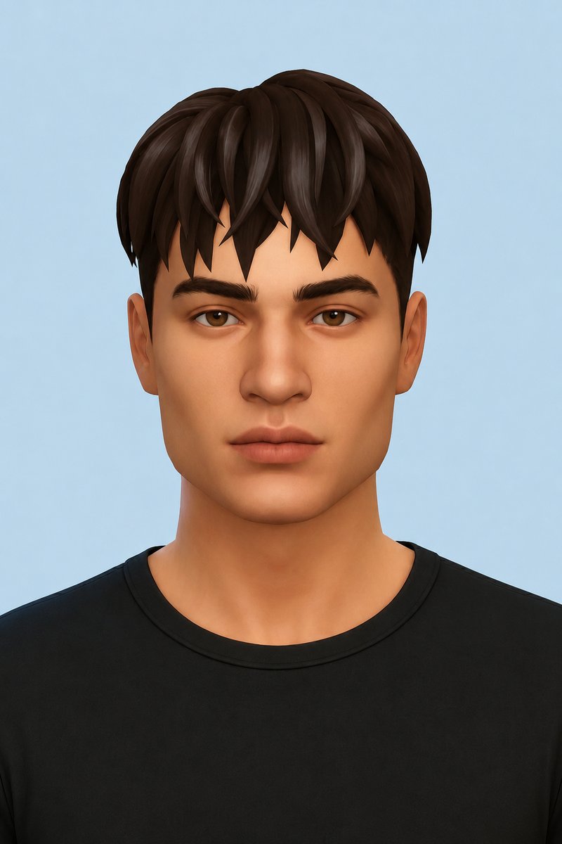 sabre hair custom content (CC) for Sims 4 by dogsill
