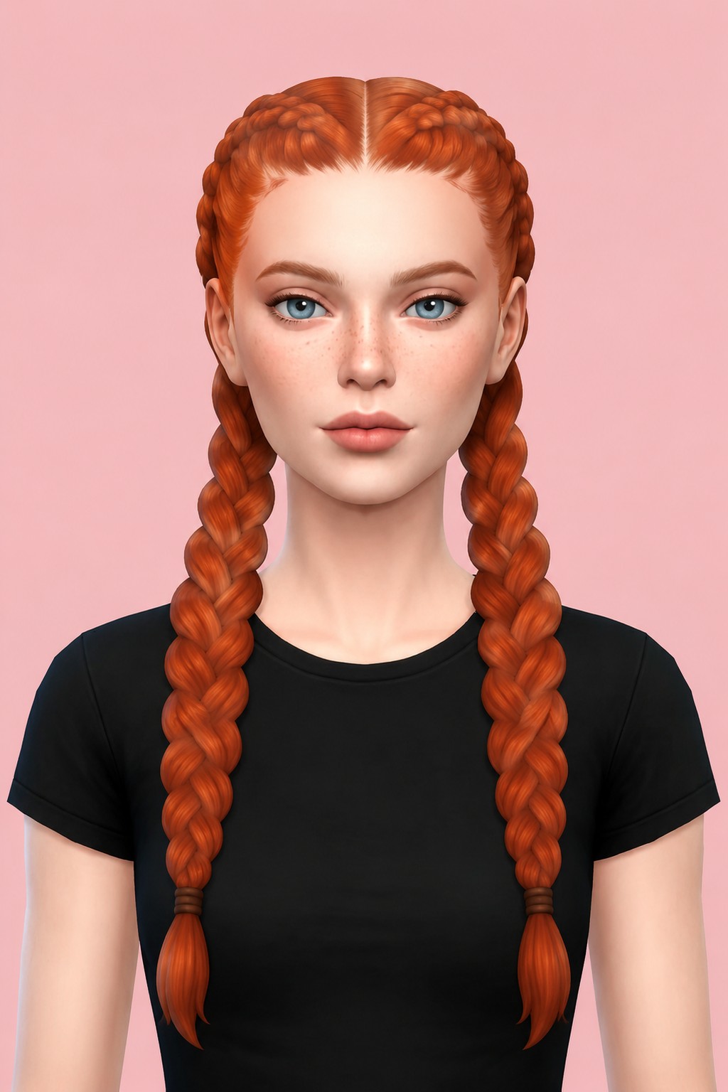 Max Braids custom content (CC) for Sims 4 by dogsill