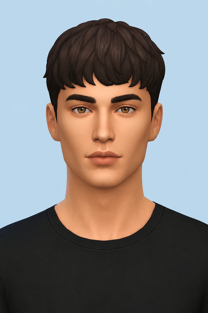Lucas Hair custom content (CC) for Sims 4 by dogsill