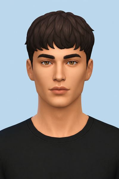 Lucas Hair custom content (CC) for Sims 4 by dogsill