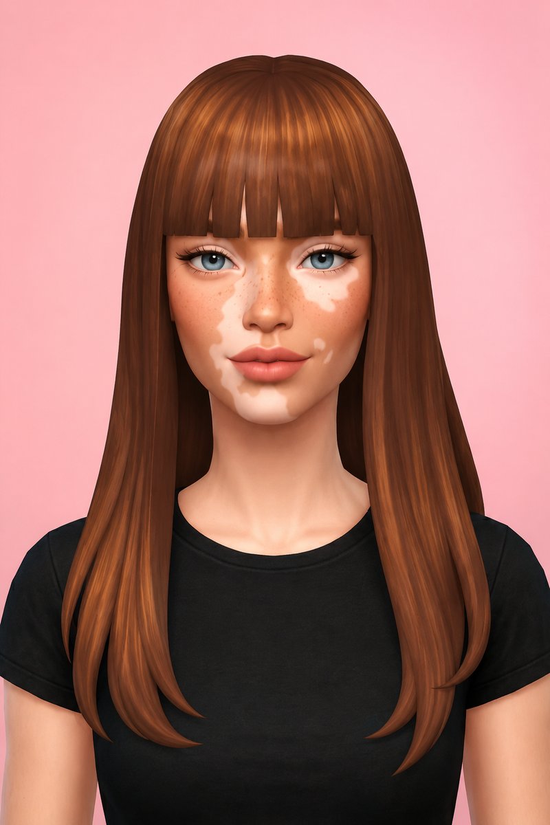 komi hair custom content (CC) for Sims 4 by dogsill