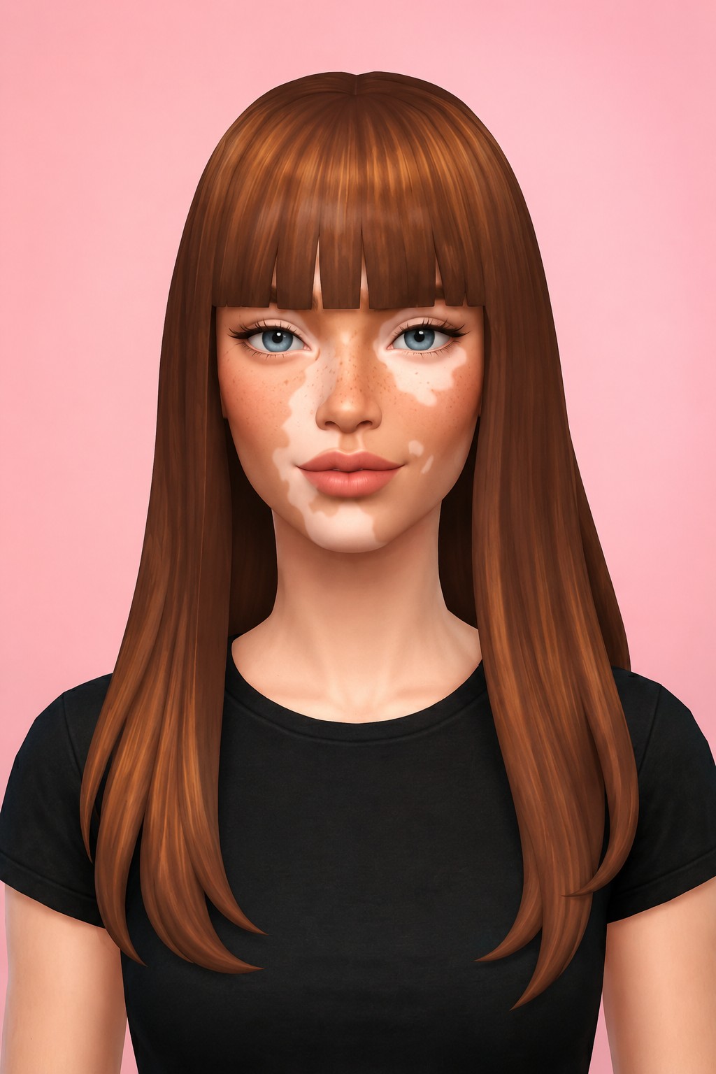 komi hair custom content (CC) for Sims 4 by dogsill