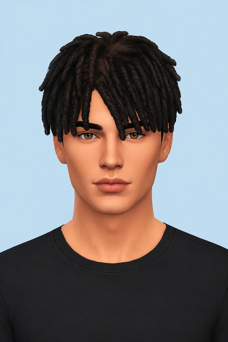 Randy Hair custom content (CC) for Sims 4 by johnnysims