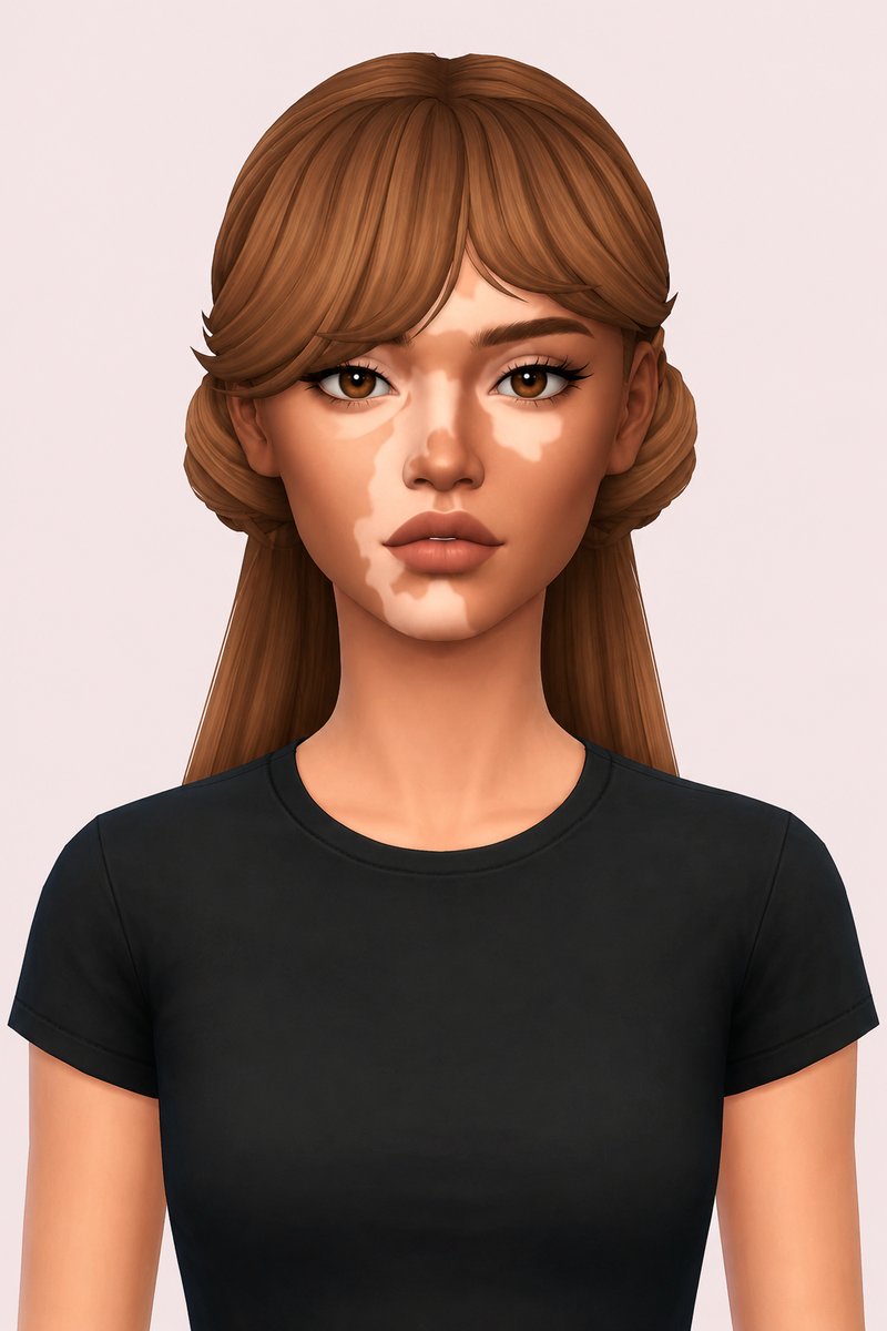 mirae hair custom content (CC) for Sims 4 by dogsill