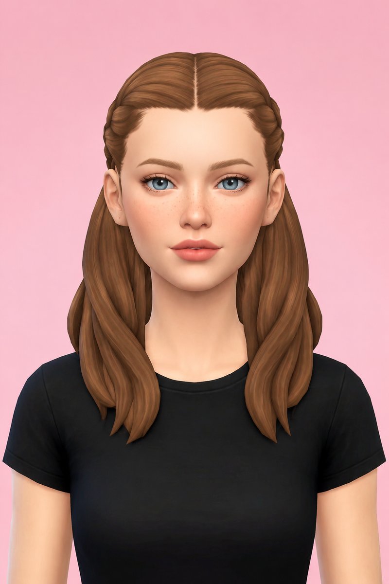 an hair custom content (CC) for Sims 4 by dogsill