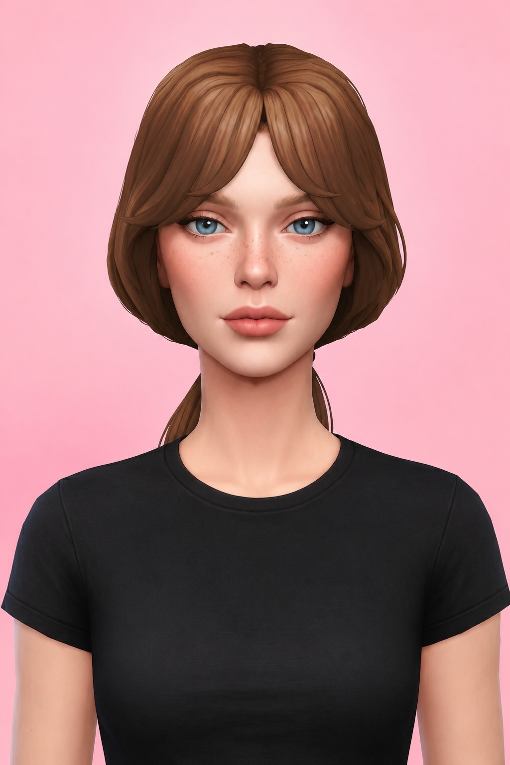 leigh ponytail custom content (CC) for Sims 4 by dogsill