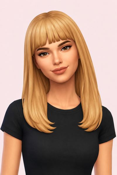 winona hair custom content (CC) for Sims 4 by dogsill