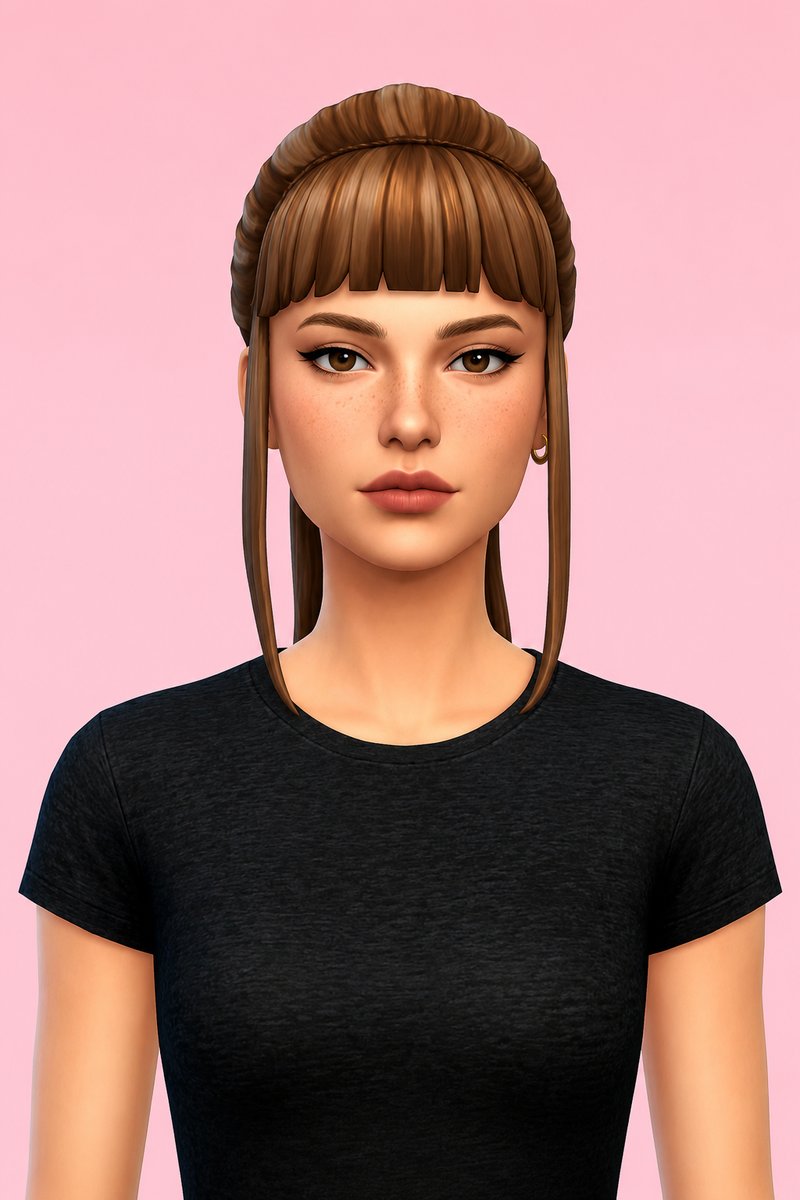 mags ponytail custom content (CC) for Sims 4 by dogsill