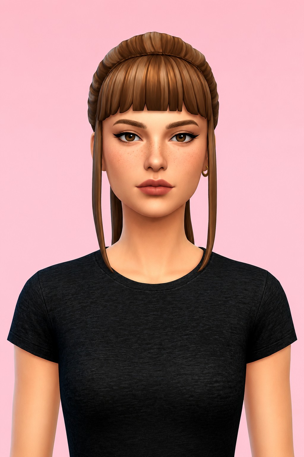 mags ponytail custom content (CC) for Sims 4 by dogsill