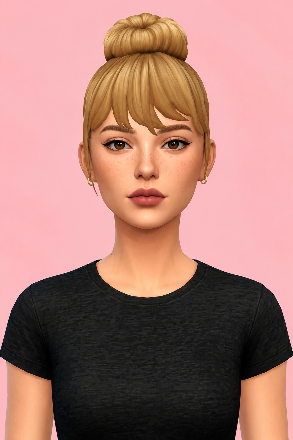 tink bun custom content (CC) for Sims 4 by dogsill
