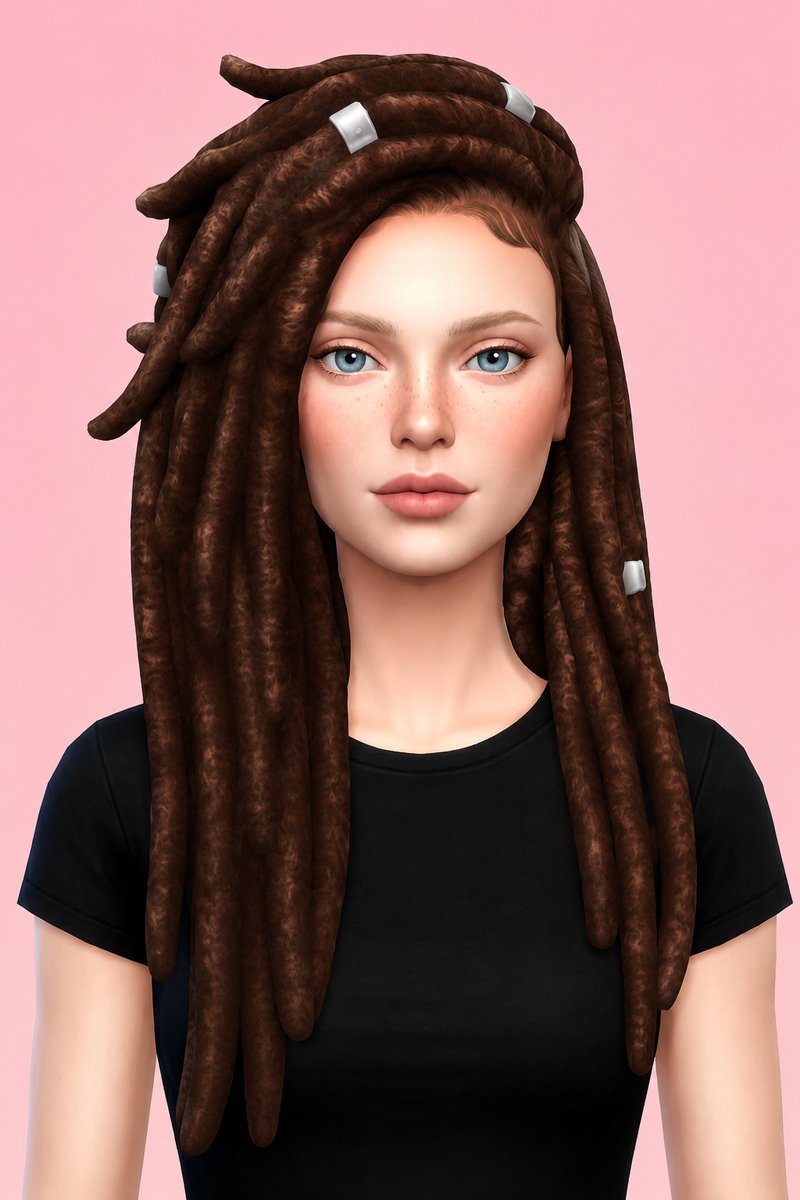 trent hair custom content (CC) for Sims 4 by dogsill