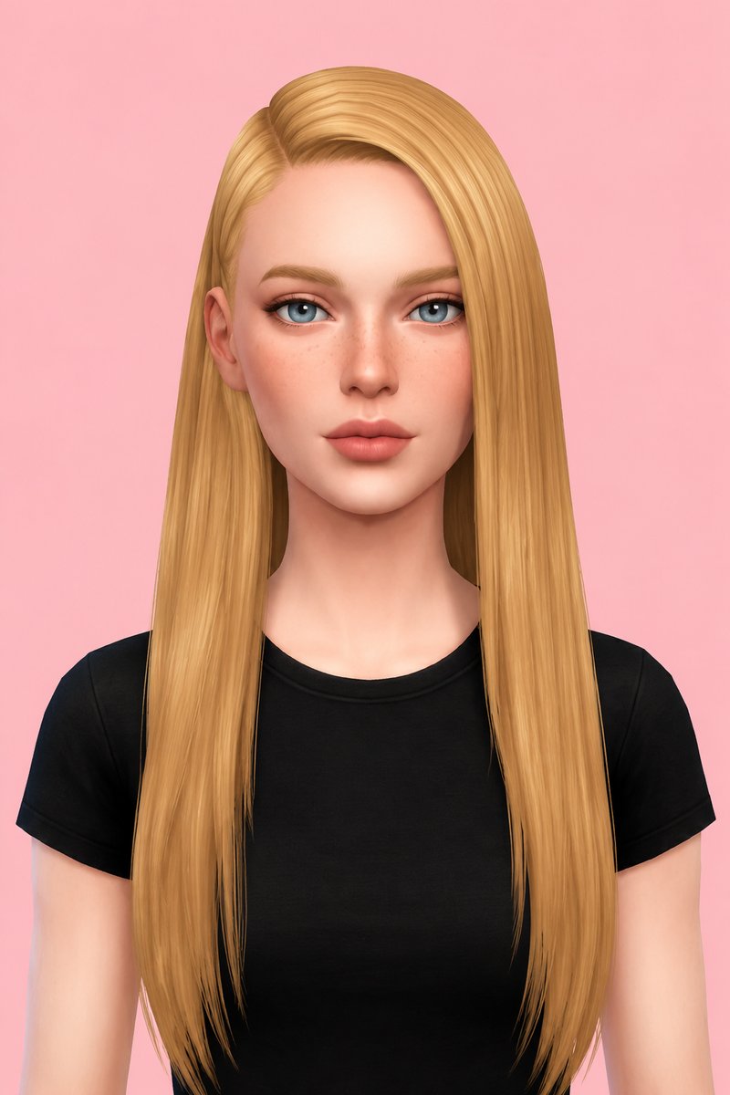 stefani hair custom content (CC) for Sims 4 by dogsill