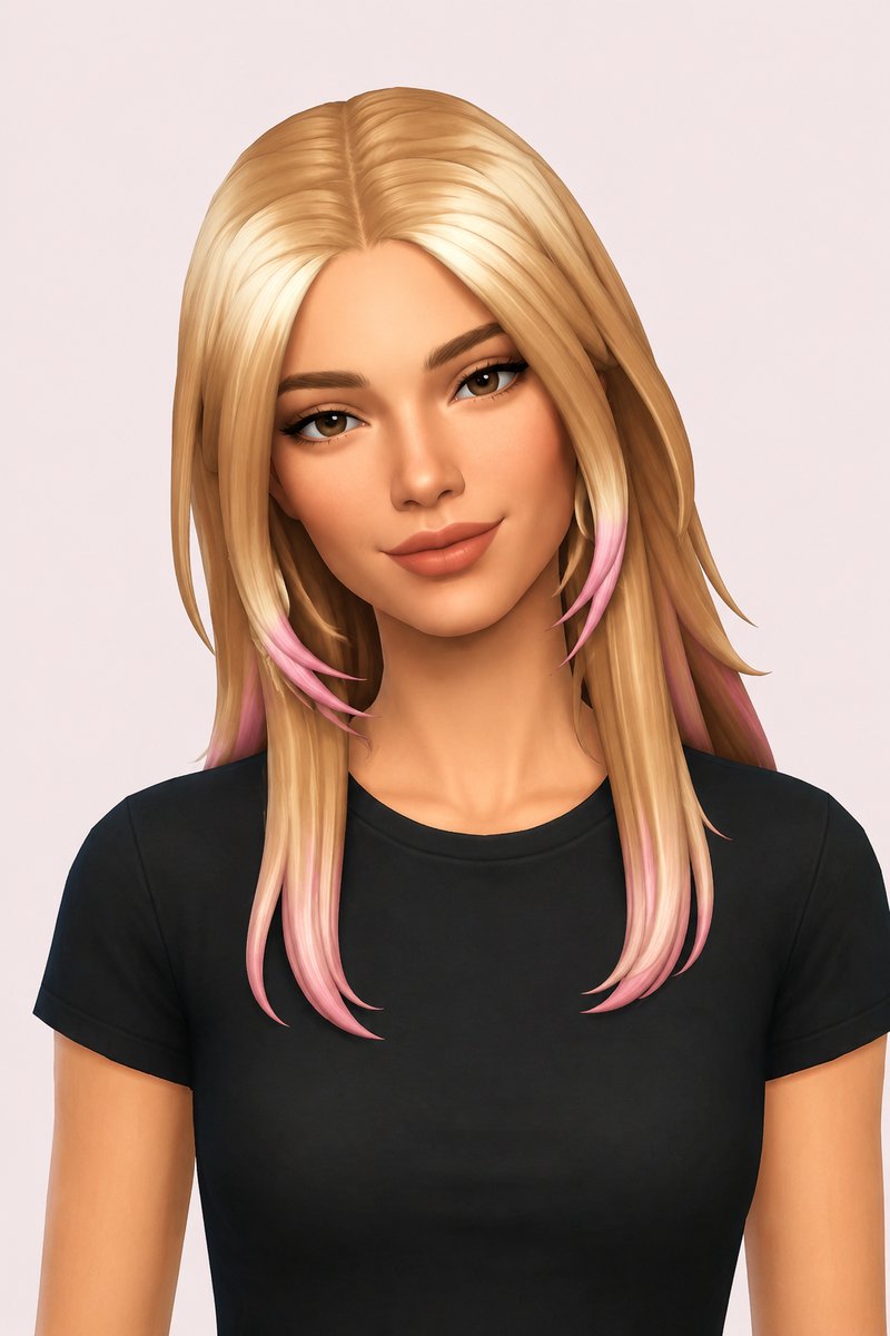 faun hair custom content (CC) for Sims 4 by dogsill
