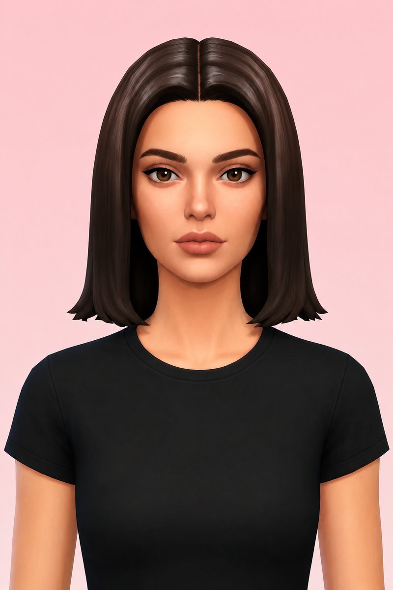 india hair custom content (CC) for Sims 4 by dogsill