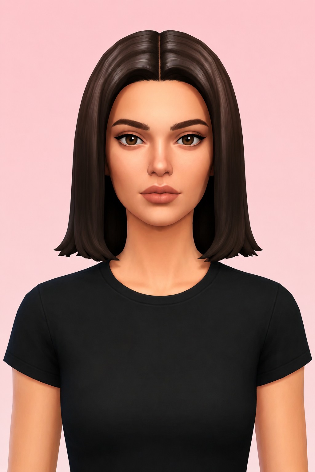 india hair custom content (CC) for Sims 4 by dogsill